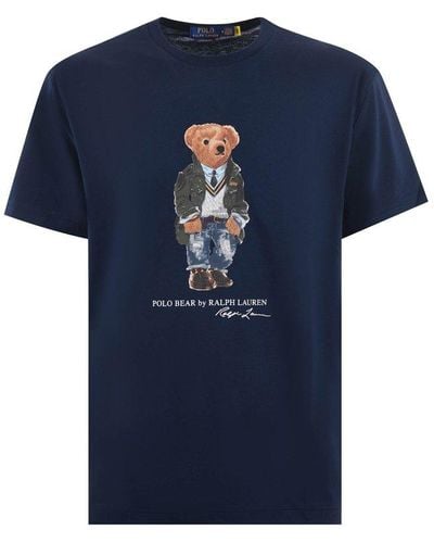 Polo Ralph Lauren Polo Bear Printed Crewneck T-shirt - Blue