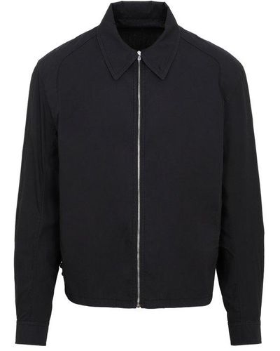 Lemaire Zip-up Long-sleeved Shirt Jacket - Black