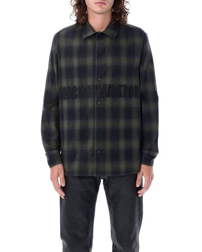1017 ALYX 9SM Graphic Flannel Shirt - Black