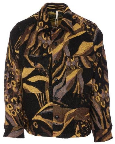 sunflower Graphic Printed Buttoned Shirt - Multicolor