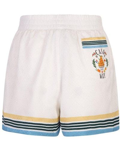 Casablancabrand Casa Way Striped Shorts - White