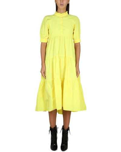 Philosophy Di Lorenzo Serafini Taffeta Midi Dress - Yellow