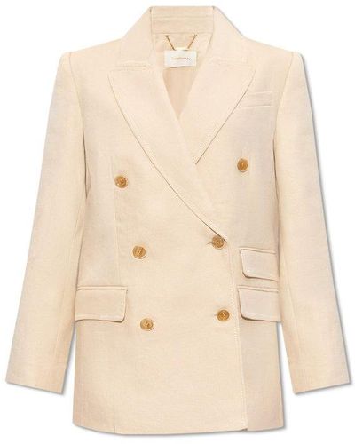 Zimmermann Double-breasted Blazer, - Natural