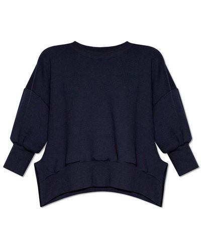 Yohji Yamamoto Cotton Sweatshirt, - Blue