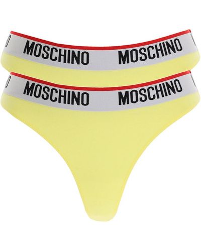 Moschino Bi-pack Perizoma Giallo Con Logo 6a138244020021 - Yellow