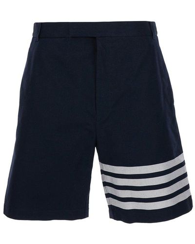 Thom Browne 4 Bar-stripe Shorts - Blue