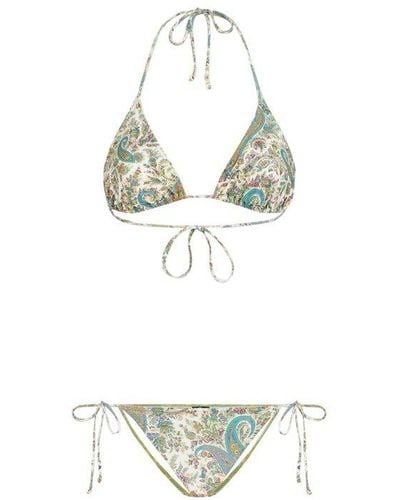 Etro Paisley-printed Two-piece Bikini Set - White