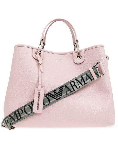 Emporio Armani Shopper Bag With Logo, - Pink