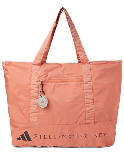 adidas By Stella McCartney Logo Printed Zipped Tote Bag - Red