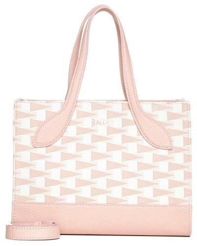 Bally Logo Geometric Printed Tote Bag - Pink