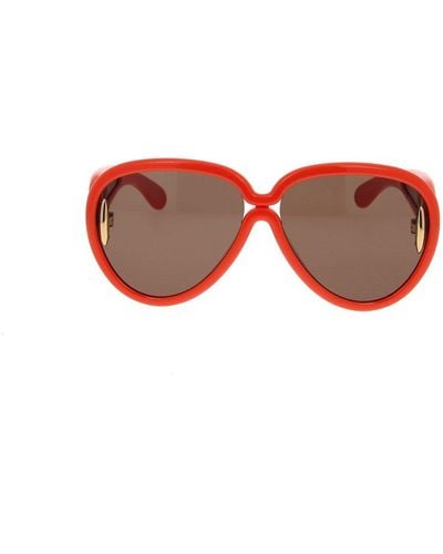 Loewe Aviator Frame Sunglasses - Red