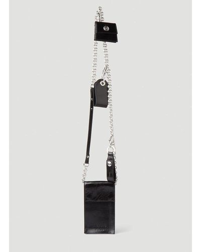 Martine Rose Utility Chain Crossbody Wallet - Black