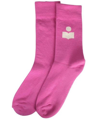 Isabel Marant "siloki" Cotton Socks - Pink