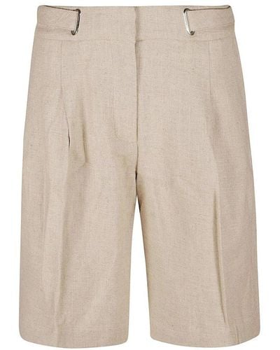 REMAIN Birger Christensen High-waist Pleated Shorts - Natural