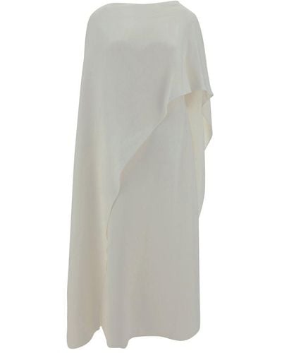 Valentino Asymmetric Midi Dress - White