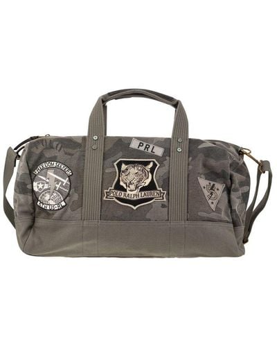 Polo Ralph Lauren Camouflage Patch-detailed Duffle Bag - Black