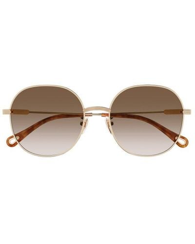 Chloé Round-frame Sunglasses - Brown