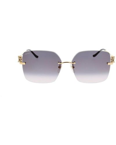 Cartier Square Rimeless Sunglasses - Black