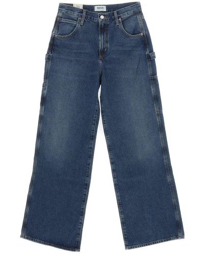 Agolde Low Waisted Wide-leg Jeans - Blue