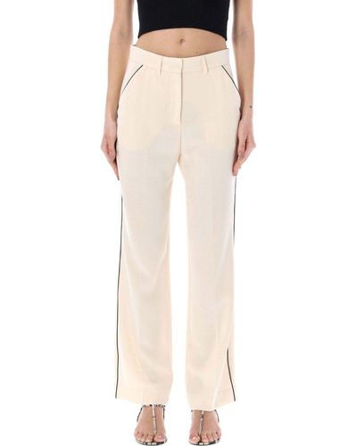 See By Chloé Flared Piping Trousers - Natural