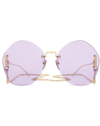 Gucci Gg1203s Gold Sunglasses - Purple