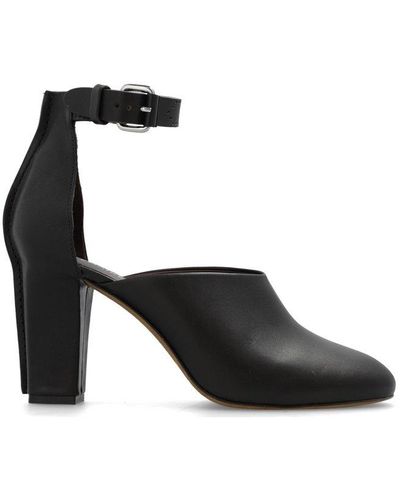 Lemaire Round-toe Block Heel Court Shoes - Black