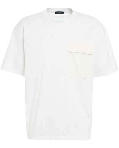 Herno Pocket-detailed Crewneck T-shirt - White