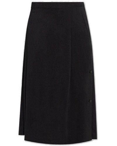 Yohji Yamamoto Skirt With Buckle - Black