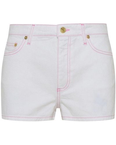 Chiara Ferragni White Cotton Logomania Shorts