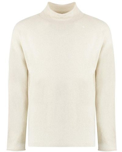 Stone Island Logo Embroidery Jumper - Natural
