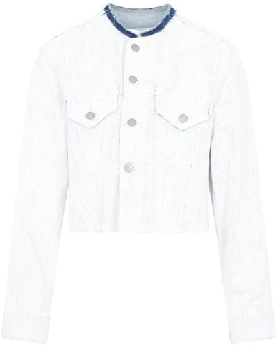 Maison Margiela Button-up Denim Jacket - White