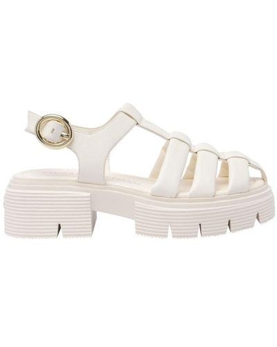 Stuart Weitzman Nolita Caged Sandals - White