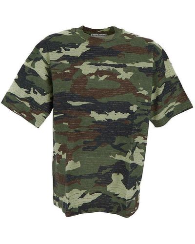 Acne Studios Camouflage Patterned Crewneck T-shirt - Green