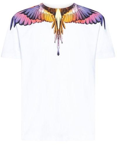 Marcelo Burlon Wings Printed Crewneck T-shirt - White