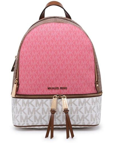 MICHAEL Michael Kors Rhea Monogram Backpack - Pink