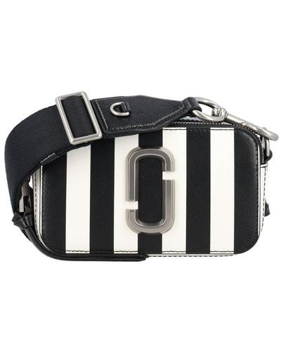Marc Jacobs The Striped Snapshot Cross-body Bag - Black