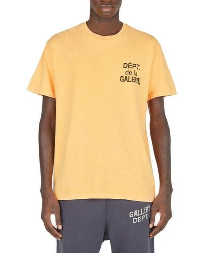 GALLERY DEPT. Logo Printed Crewneck T-shirt - Orange
