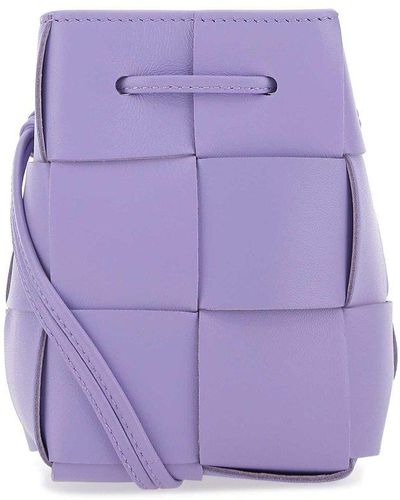 Bottega Veneta Cassette Mini Bucket Bag - Purple