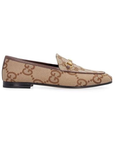 Gucci Jordaan Maxi GG Canvas Loafer - Brown