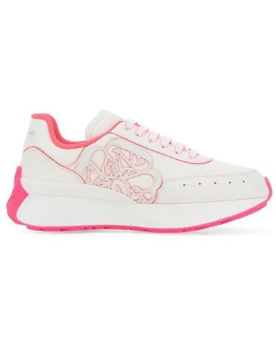 Alexander McQueen Two-tone Leather Sprint Runner Trainers - Pink