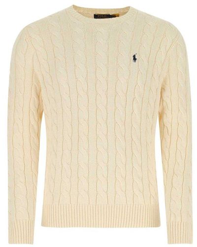 Polo Ralph Lauren Ivory Cotton Sweater - Natural