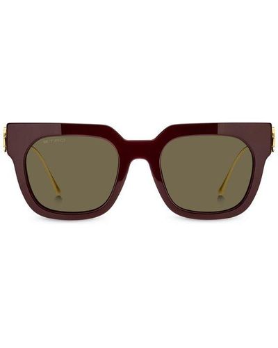 Etro Squre Frame Sunglasses - Red