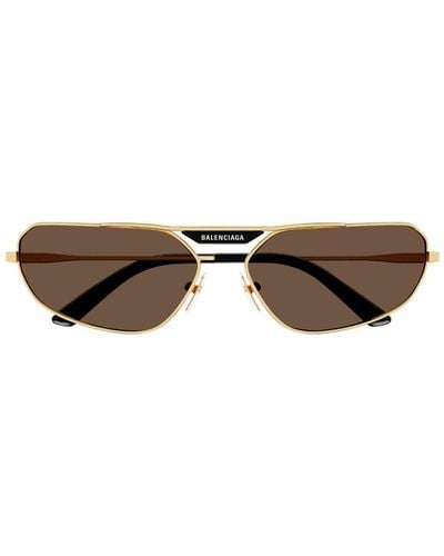 Balenciaga Rectangular Frame Sunglasses - Brown
