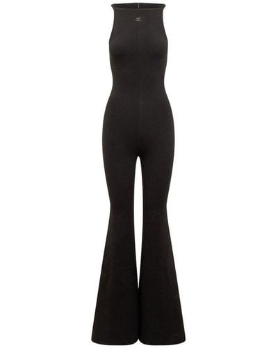 Courreges Slim Fit Jumpsuit - Black