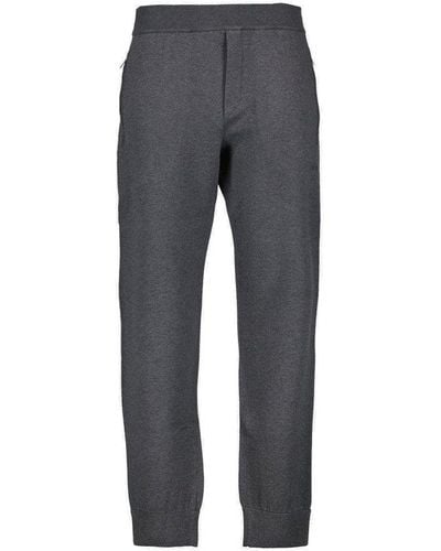 Dior Logo Embroidered Straight-cut Pants - Gray
