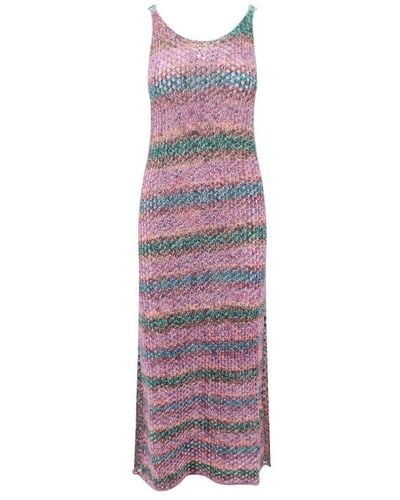 Chloé Crochet Sleeveless Maxi Dress - Purple