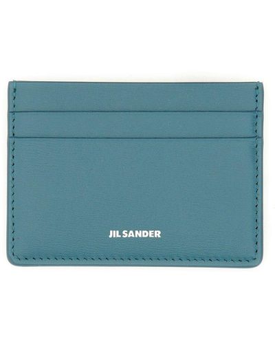 Jil Sander Leather Card Holder - Blue