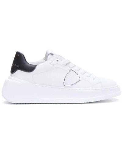 Philippe Model Tres Temple Lace-up Trainers - White