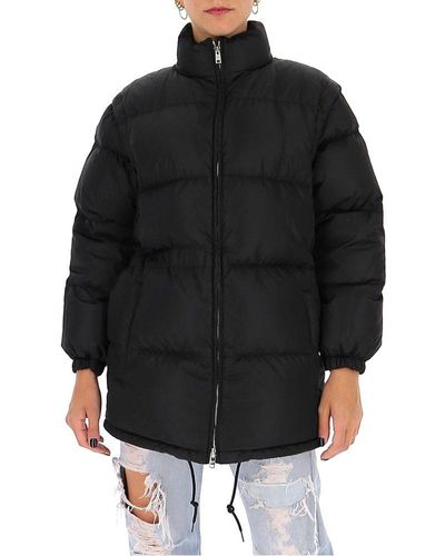 Prada Zipped Puffer Jacket - Black