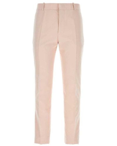 Alexander McQueen Pastel Twill Pant - Natural